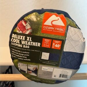 Ozark Trail Cool Weather Sleeping Bag - Blue and White
